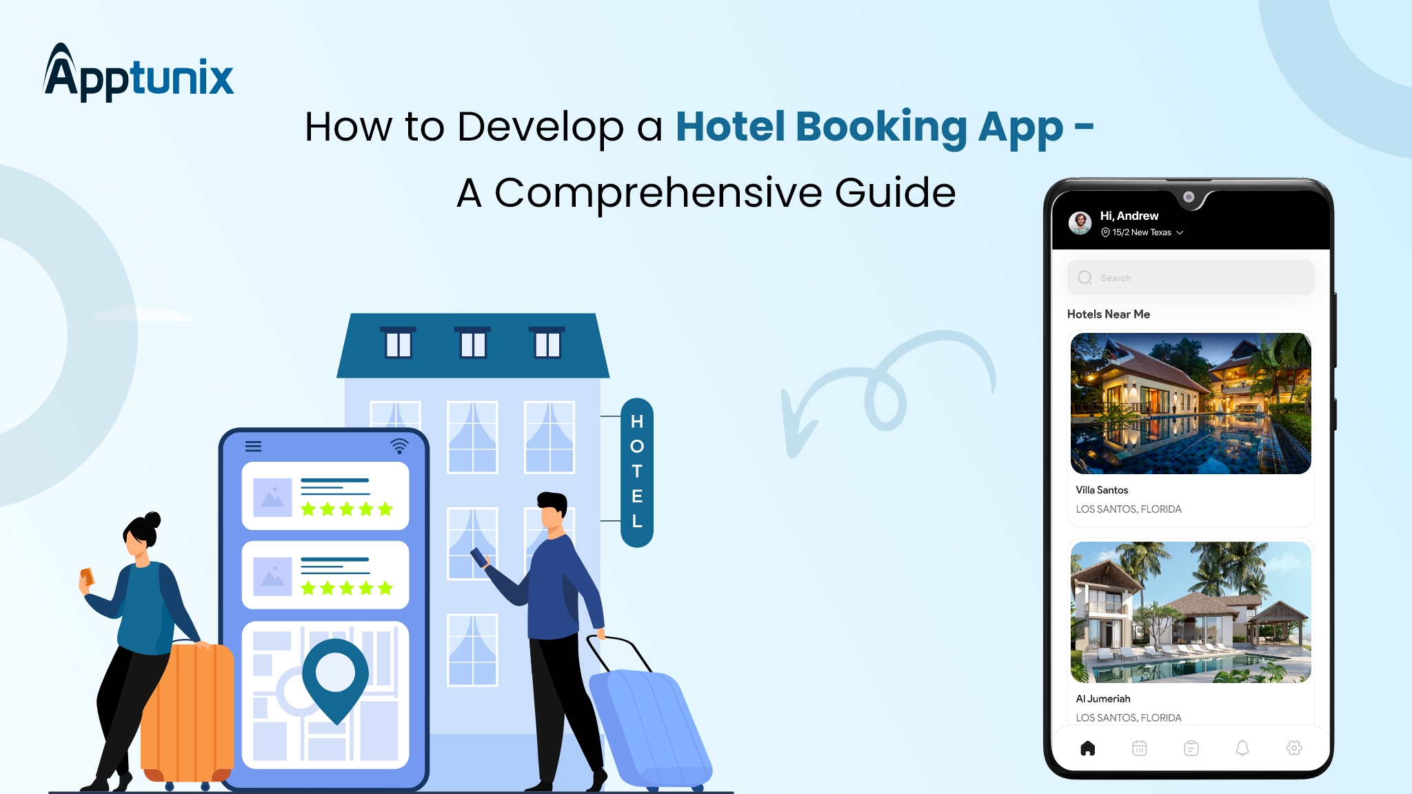 how to develop a hotel room booking app